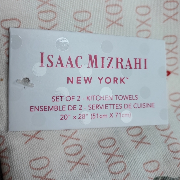 ISAAC MIZRAHI Set of 2 Pug Pomeranian Puppies Wearing Glasses Kitchen Towels NWT - Picture 9 of 10